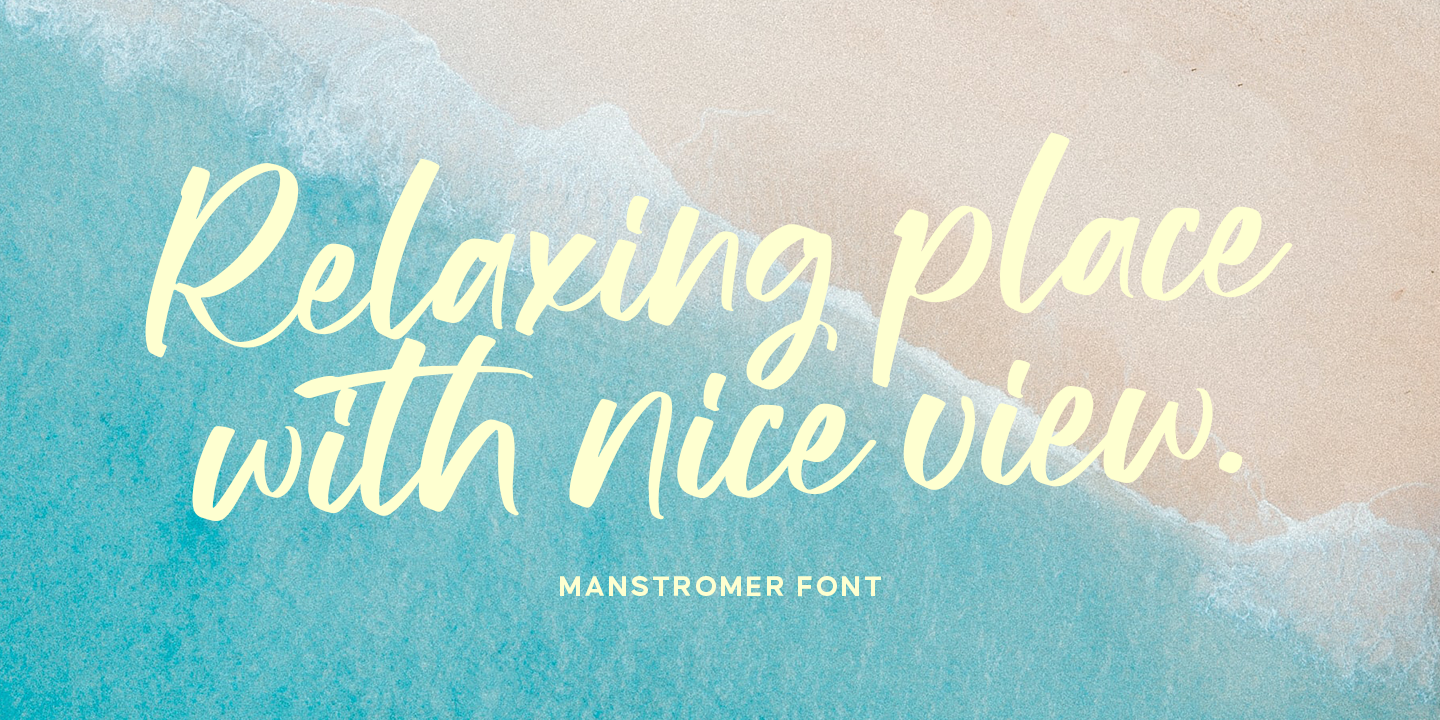 Beispiel einer Manstromer Regular-Schriftart